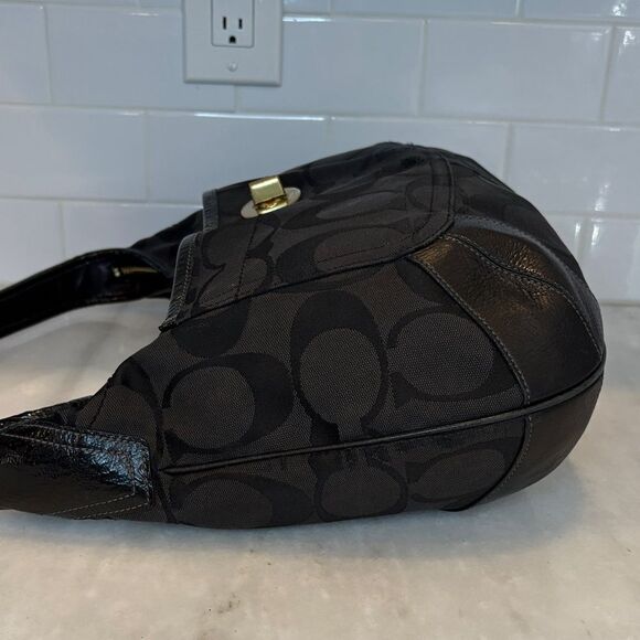 Coach Bag Purse Handbag Ergo Y2K Jacquard Signature Logo X-Large Soho Hobo - Picture 11 of 16